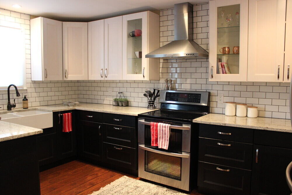 A rustic farmhouse style kitchen