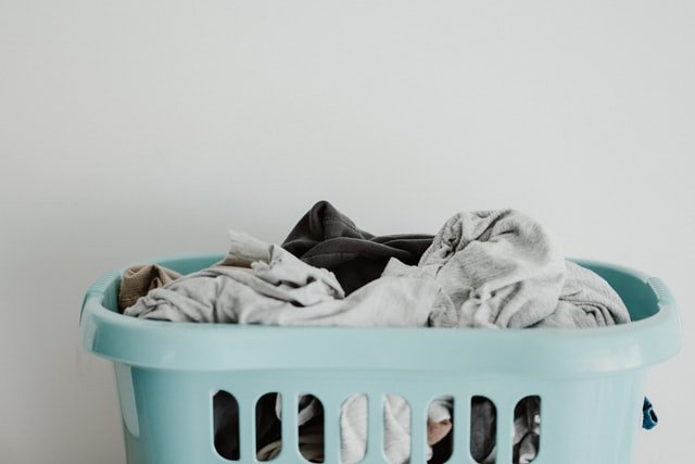 Full laundry hamper